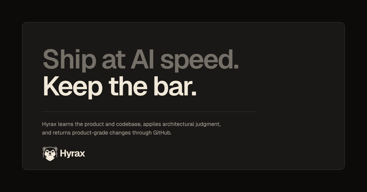 Ship at AI speed. Keep the bar.